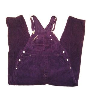 Vintage purple corduroy overalls